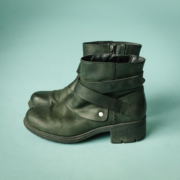 Clarks Shoes - Clarks 7 Black Leather Mansi Calla Ankle Boots